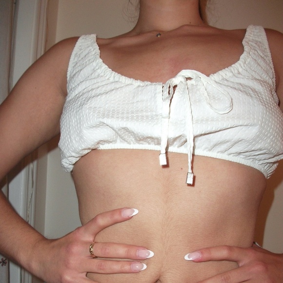 White Mini Bra Top - Picture 2 of 4